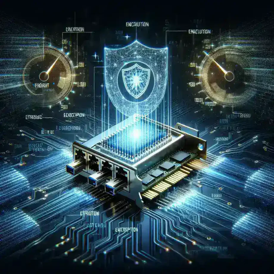 What are the best practices for optimizing a network adapter for encrypted data transmission?