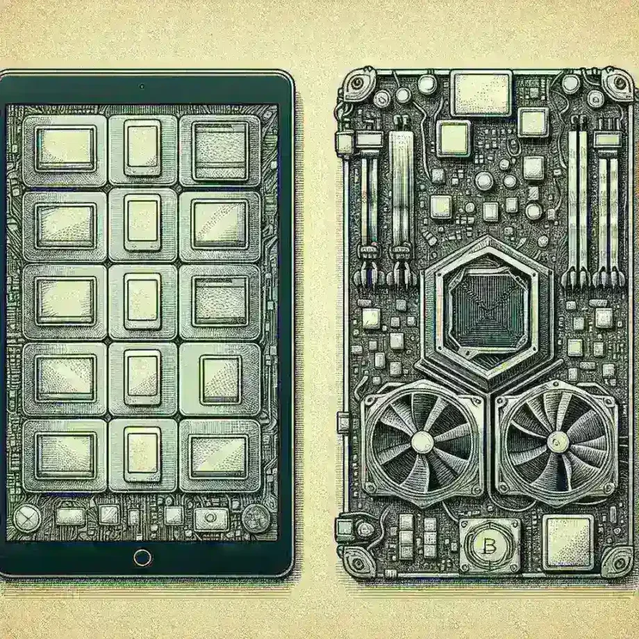 How do tablets optimized for cryptocurrency mining differ from standard tablets?