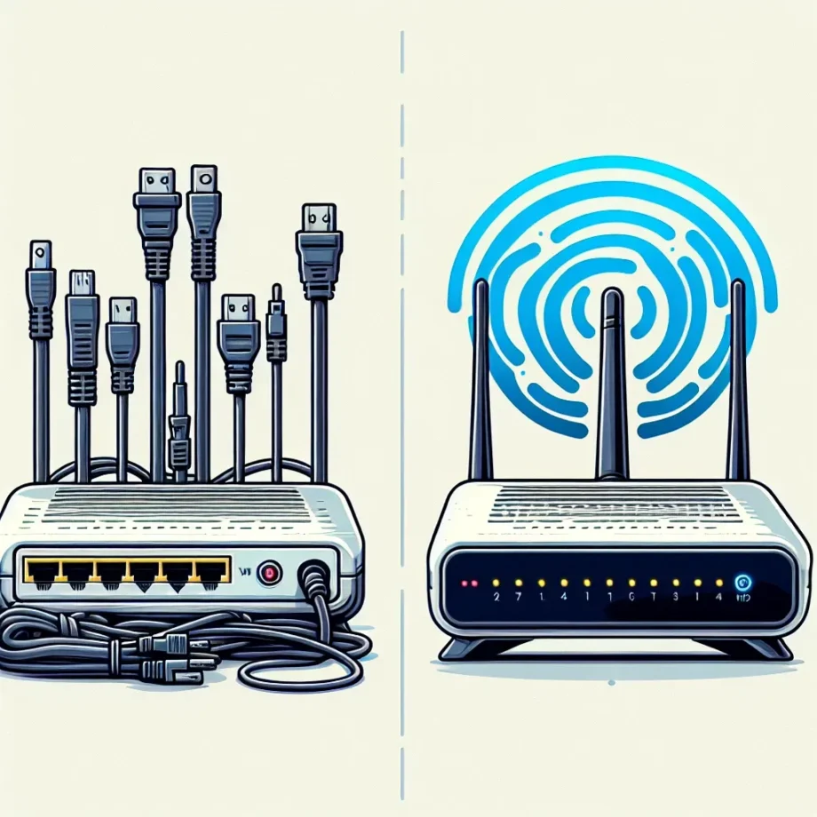 What is the difference between a wired and wireless router?