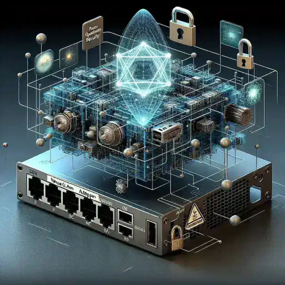 How do you optimize a network adapter for post-quantum security?